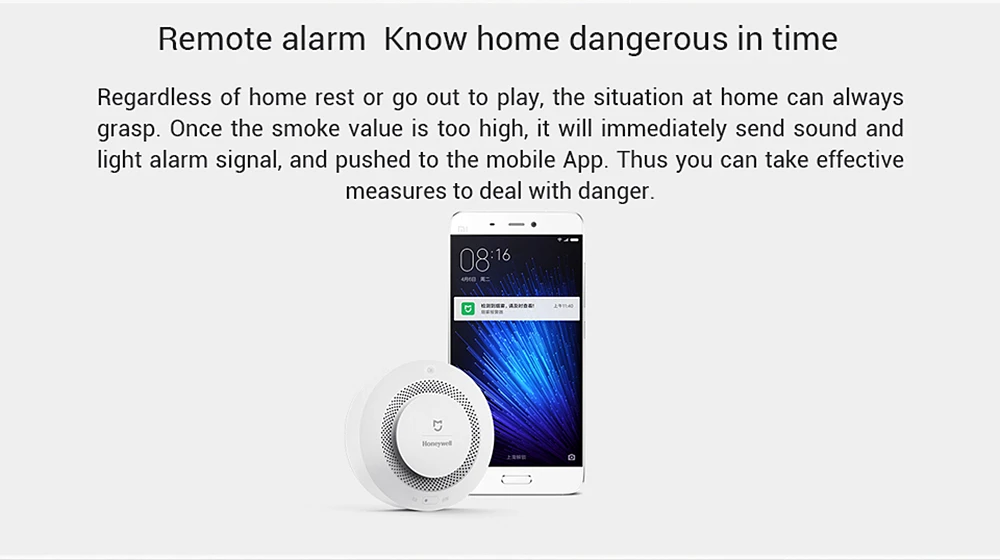 Aqara xiaomi mi jia умный Honeywell пожарный детектор датчик дыма Сигнализация ZigBee Wi-Fi беспроводной большой радиус действия mi home APP