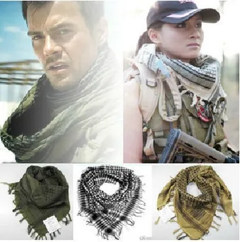 

Army Military Tactical Unisex Arab Shemagh KeffIyeh Cotton Shawl Scarves Women Paintball Head Scarf Face Mesh Desert Bandanas