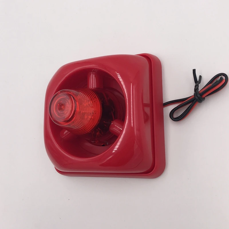 Охранной сигнализации Динамик со вспышкой светодиодный DC24V сирена громче 100dB