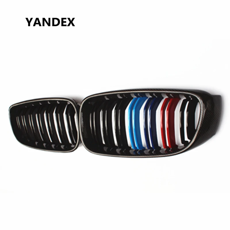 

F34 Carbon fiber kidney grill mesh M color replacement bumper grill for bmw 2013+ 5-door 320i 328i 335i 318d 320d 325d