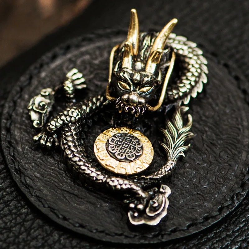 Tibétain Main Luxe À De Requin Magique Femmes Black Portefeuilles Dragon Portefeuille D'or Soleil Sac Roue Hommes Et D'embrayage Mystère Tenant rPTgra