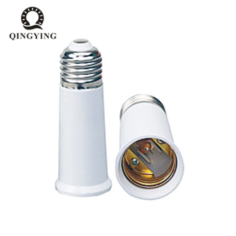 2 шт. E27 для E27 держатель лампы Conveter 95 мм E27-E27 Держатель Разъем огнеупорные Материал для светодиодный лампы для подключения адаптера