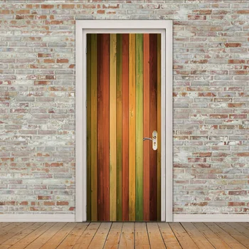 

Door Sticker 3d Wall Mural Removable Self-adhesive Door Sticker PVC Waterproof DIY Wallpaper For Doors Art Door Homr Decorative