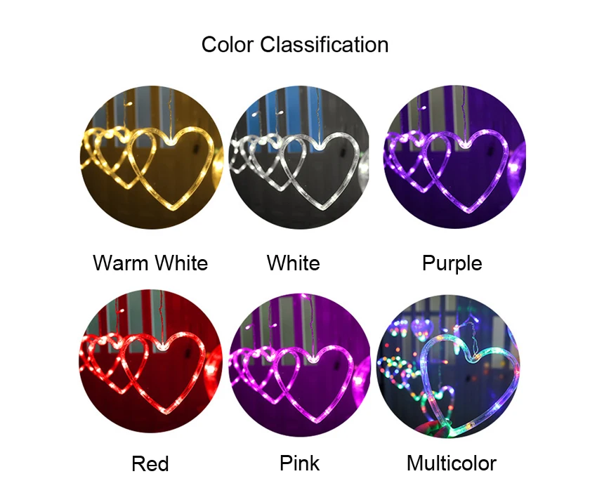 Праздничный светильник ing 4,5 м 138 светодиодный Рождественский светильник s уличный Сказочный занавес в форме сердца светодиодный светильник-Гирлянда для дома, вечерние, новогодние украшения