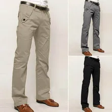 Модные мужские повседневные обтягивающие однотонные прямые длинные брюки с карманами на молнии, брюки из полиэстера, однотонные мужские штаны