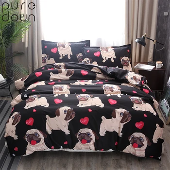 

Puredown Comforter Cover Bedding Sets Polyester King Queen Twin Size Duvet Cover Set Without Sheet Home Bed Room Bedding Sets