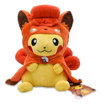 

12 inch 30 cm High Quality Pikachu Cosplay Vulpix Peluche Soft Stuffed Dollls Cute Vulpix Pikachu Plush Toys For Children