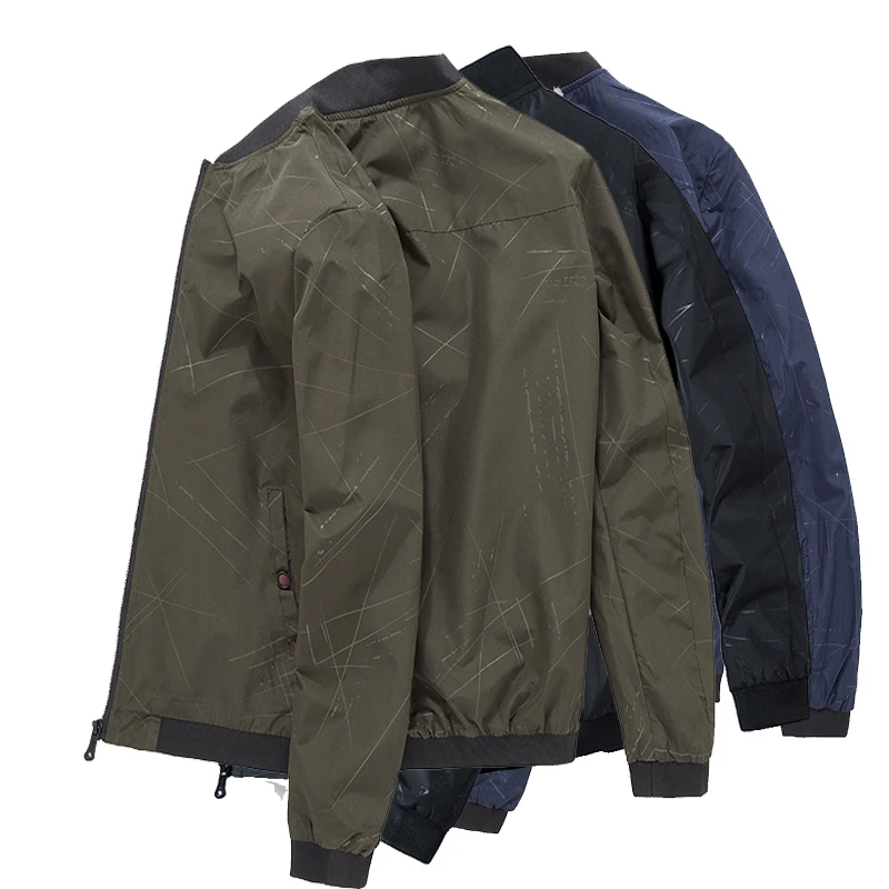 

New Spring Black Jacket Men Streetwear Hip Hop Slim Fit Pilot Jacket Coat Men Jackets Plus Size 4XL