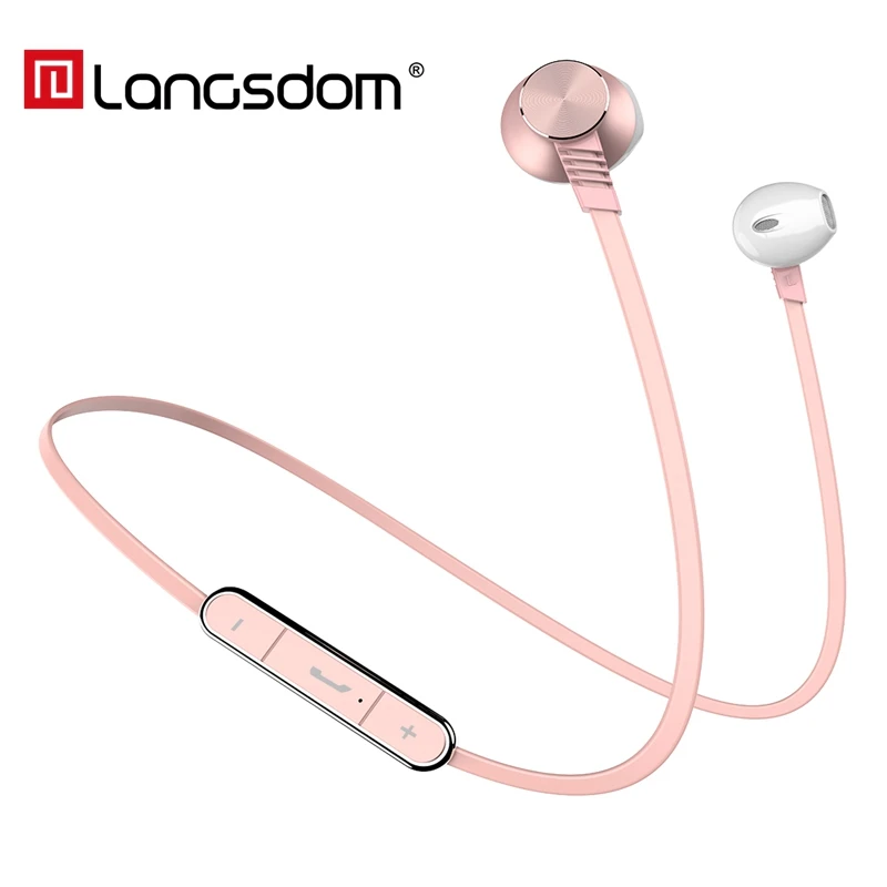 Langsdom розовое золото Спорт Bluetooth наушники беспроводные Беспроводной Наушники