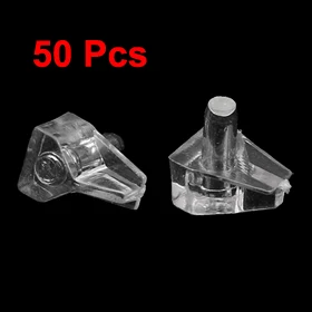 

Uxcell Hot Sale 50Pcs Kitchen Cabinet Shelves 5mm Plastic, Metal Pin Shelf Supports Pegs Studs Clear, Silver Tone
