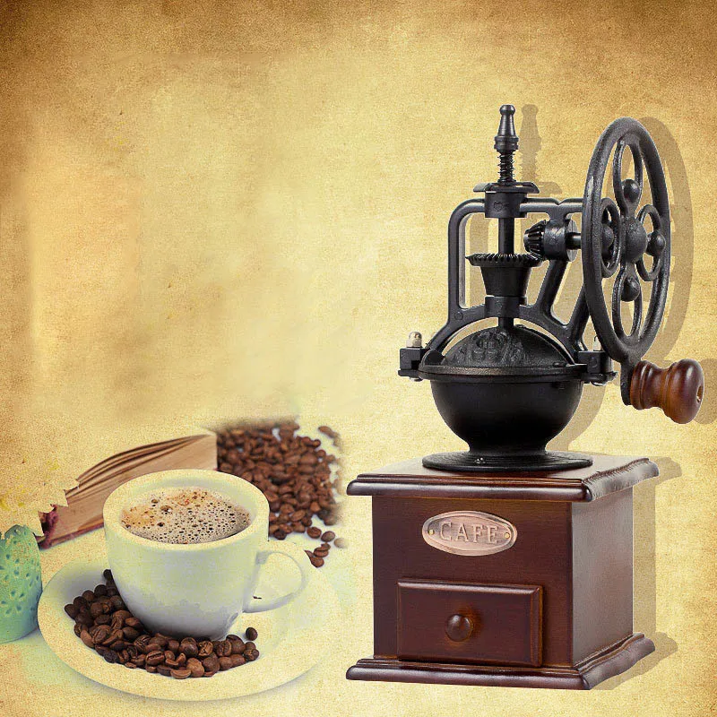  Wooden Manual Coffee Grinder Ceramic Core Cafe Grain Spice Mill Hand Coffee Grinder Coffe Machine K - 32937120715