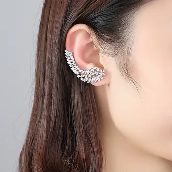 

Bilincolor high quality New Fashion Ear Cuff Trendy Personality Luxury crystal angel wings earring for women