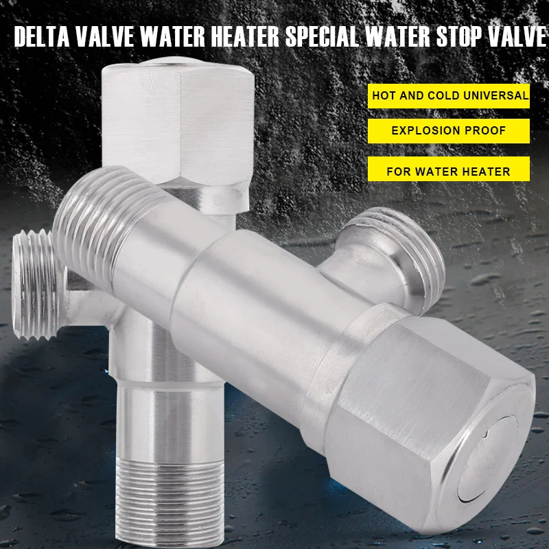 

Silver Angle Valve Ball Valve Water Stop Valve Sturdy Durable Water Heater Watering Flowers