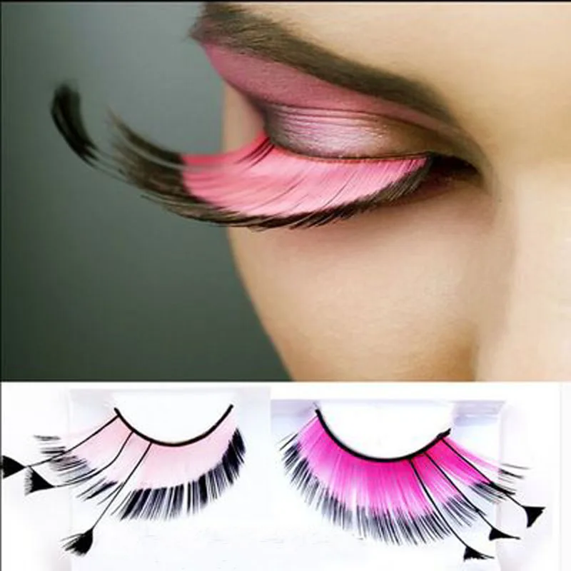 Buy 3d feathers fake lashes extensions Masquerade Stage artistic exaggeration