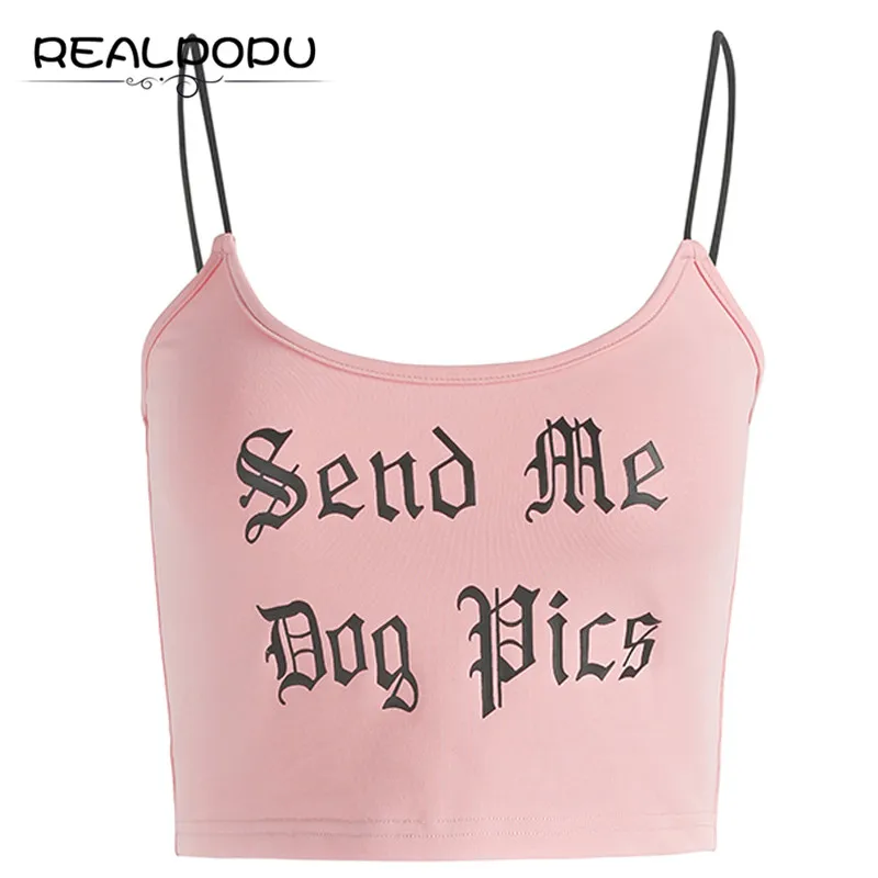 

Realpopu Summer Straps Sleeveless Letter Print Secy Crop Top Basic Solid Pink Tight Bodycon Beachwear Tank Top Women 2019