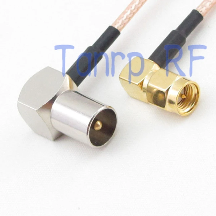 

12in TV male to SMA male plug both right angle RF adapter connector 30CM Pigtail coaxial jumper extension cord cable RG316