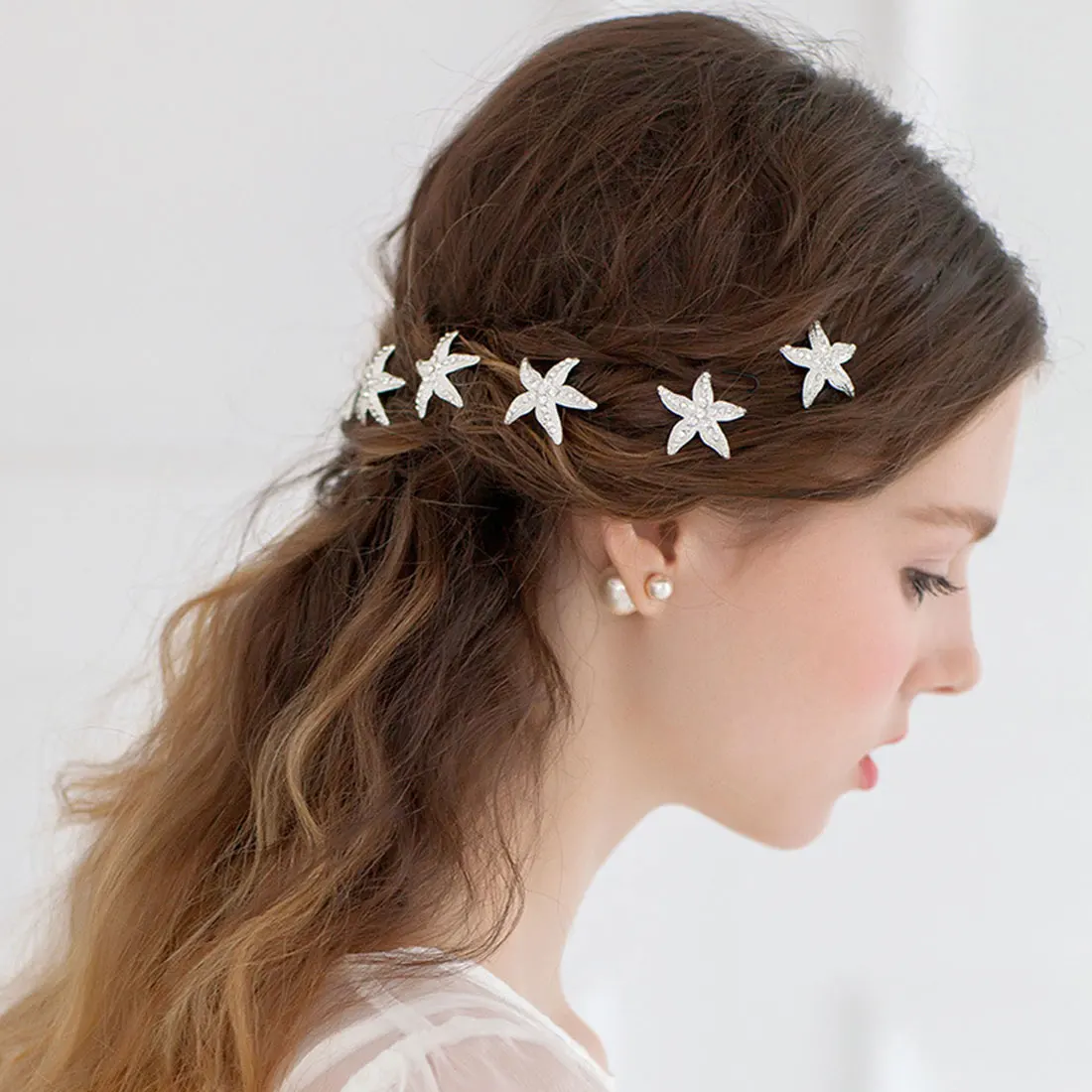 Buy 6pcs New Starfish Hair Clips Beauty Women Girls