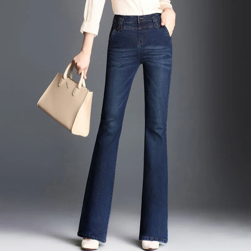 Джинсы женские расклешенные в стиле ретро|womens boot cut jeans|cut jeansboot jeans |