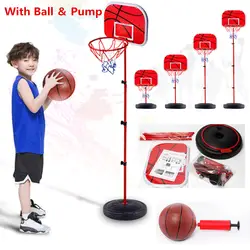 Детский Баскетбол подставки Регулируемая высота детский баскетбол цель обруч игрушка набор Баскетбол для мальчиков тренировочные