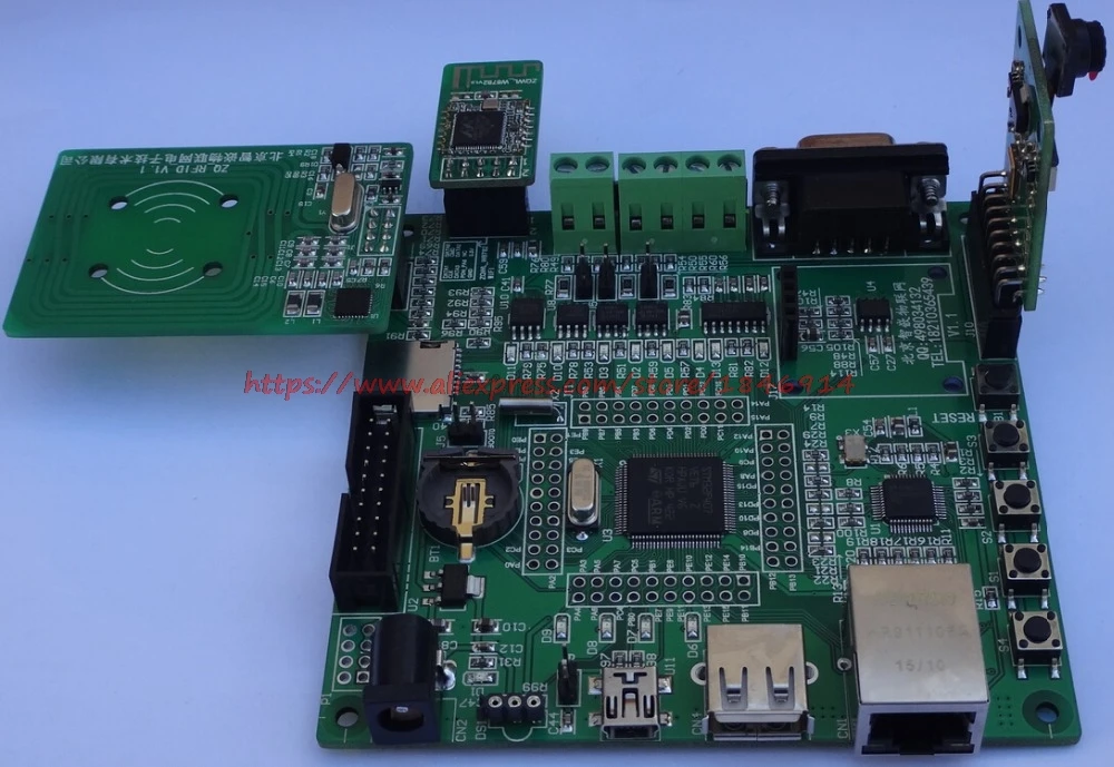 Бесплатная доставка STM32F207WIFI Совет по развитию \ W8782 \ Ethernet и Интернет вещей \ RC522 \ W5500 развития