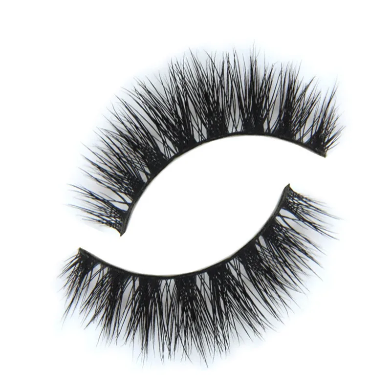 

OutTop Eyelashes 1Pairs/Lot 3D Mink Makeup Cross False Eyelashes Handmade Black Fake Eye lashes Extensions 2019 Feb22
