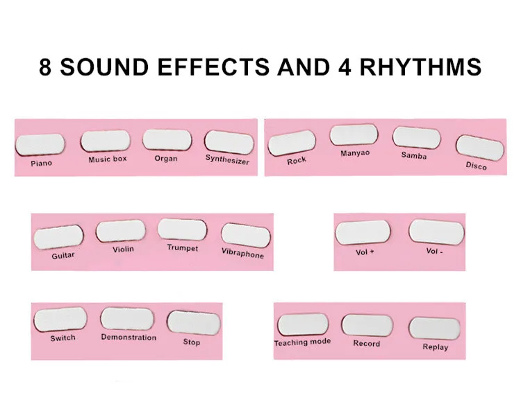 Anos de Educação do Bebê Brinquedos Instrumento Musical Mini Microfone Piano Iluminação Efeitos Sonoros Reprodução Multimídia 1-6 Pianoforte 11 High Quality Brinquedos e hobbies