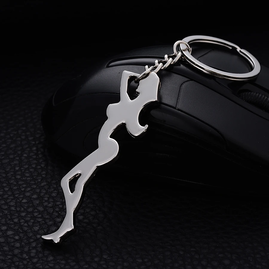 

10PCS Beauty Opener Style Key Chain Ring Holder Charm Metal Car Keychains porte clef Unisex Bag Keyfobs Wholesale Gift J055