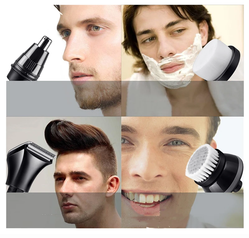 Kemei 5 in 1 KM-1000 Electric Shaver 5 Blade Heads  Washable Electric Shaving Rechargeable Razors Multifunction Men Face Care-3