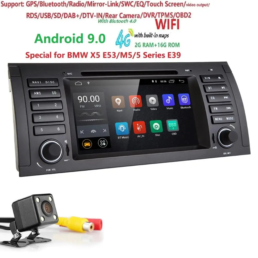 Cheap Ossuret 2G RAM 7" Touch Screen HD Android 9.0 Car DVD Stereo Radio For BMW E39 E53 X5 M5 Quad CORE 1 Din Car DVD RDS BT WIFI 4G 0 Cheap Ossuret 2G RAM 7" Touch Screen HD Android 9.0 Car DVD Stereo Radio For BMW E39 E53 X5 M5 Quad CORE 1 Din Car DVD RDS BT WIFI 4G 0