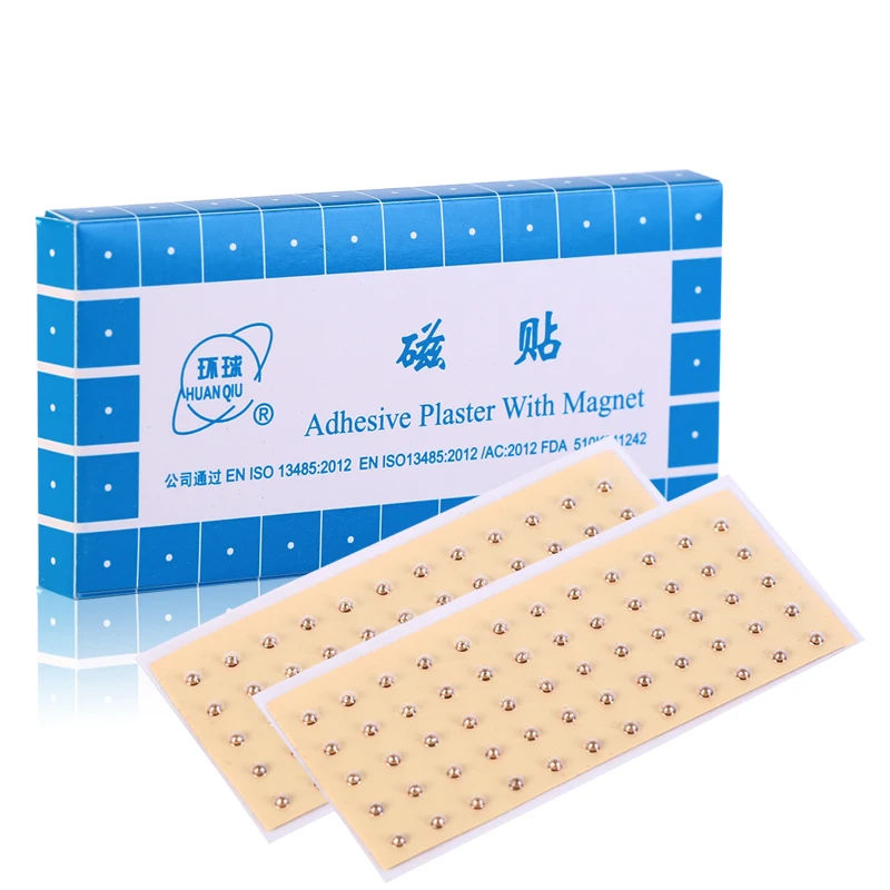 

120 pcs ear bead slimming body cure myopia buck magnetic treatment plaster auricular magnetic stickers