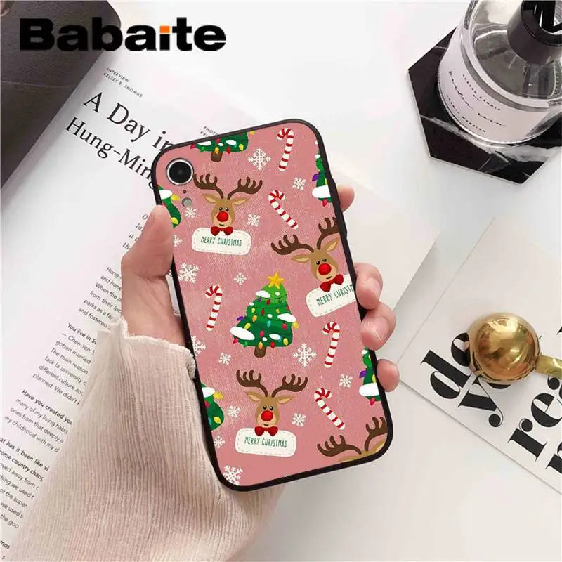 Babaite Merry Christmas Санта Клаус Олень DIY чехол для телефона для iPhone 6S 6plus 7plus 8 8Plus X Xs MAX 5 5S XR 11 11pro 11promax - Цвет: A14