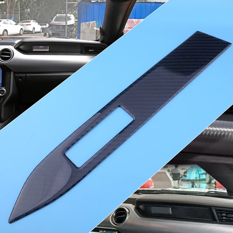 

Carbon Fiber Interior Center Console Panel Cover Trim for Ford Mustang 2015-2018