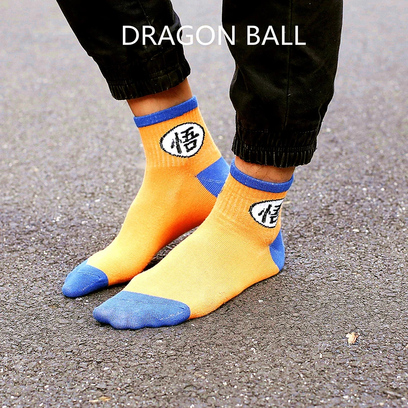 4 пары носков из аниме «Dragon Ball Z» хлопковые носки «Goku» Унисекс Супер Saiyan дизайн Мастер Роши Косплей мальчиков и девочек модный подарок