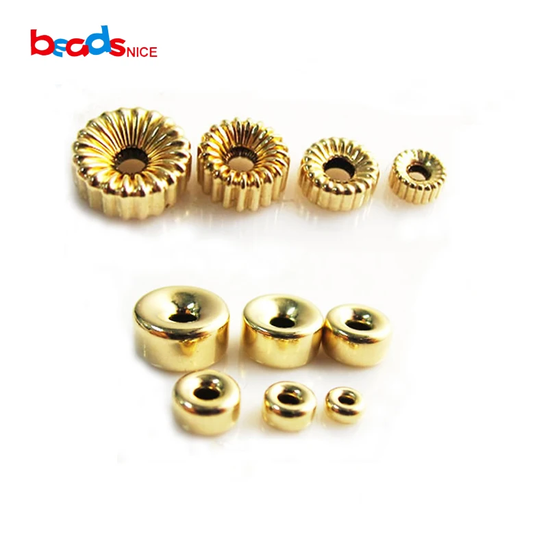 

Beadsnice ID26109smt2 14K Gold Filled Smooth Rondelle Bead Bracelet Necklace Jewelry Making Beads Spacer Beads