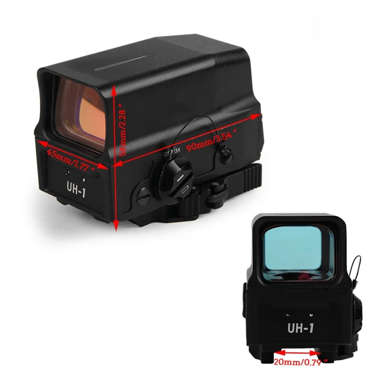 UH-1 Красный точка зрения быстроразборный голографический рефлекторный прицел USB зарядное устройство кабель подходит 20 мм рейку крепление для охоты страйкбол RL5-0045