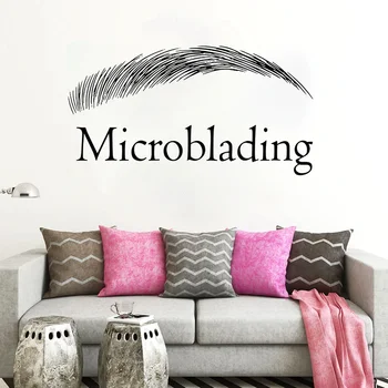 

Simple European Wallpaper Eyebrows Design Sticker Vinyl Wall Decal Girl Beauty Hairdresser Salon Window poster Home Decor WL05