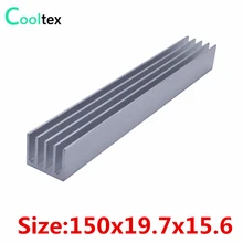 (2pcs/lot) 150×19.7×15.6mm Aluminum heatsink radiator for chip LED RAM computer ‘s component heat dissipation cooler cooling