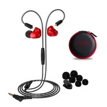 Wholesale Moxpad X9 3.5mm In ear Headset Dual Dynamic Driver Music Hifi Bass Headphones Sport Earphones with Mic For Smart Phones With Box