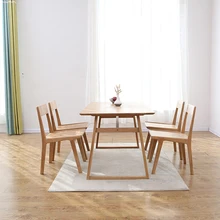 Nordic INS Solid Wood Chinese Fabric Soft Bag Restaurant Dining Chair Lounge Furniture Study Bedroom Oak Back Dining Chair solid wood fabric backrest dining chair simple nordic restaurant low back casual coffee chair washable