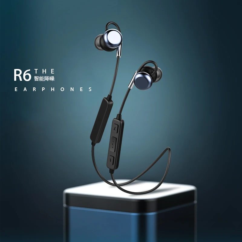 Ampe R6 Sports Bluetooth headset IPX7 waterproof and sweatproof Active Noise Reduction Extra long standby for iPhone Android