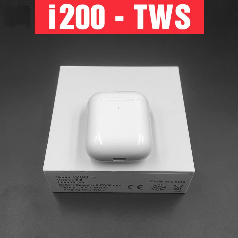 

i200 TWS pop-up Wireless Bluetooth Earphone second generation Wireless charging Smart sensor Real Battery PK i10 i20 i12 i80 i30