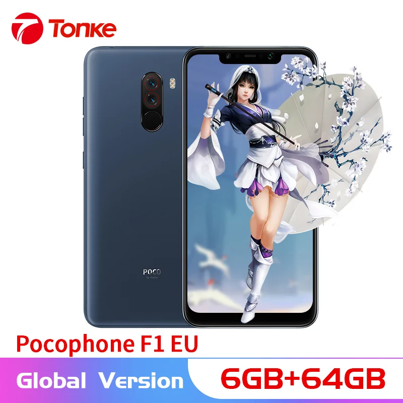 

Global Version Xiaomi mobile phone POCOPHONE F1 6GB RAM 64GB ROM Snapdragon 845 20MP Front Camera Quick Charge 3.0