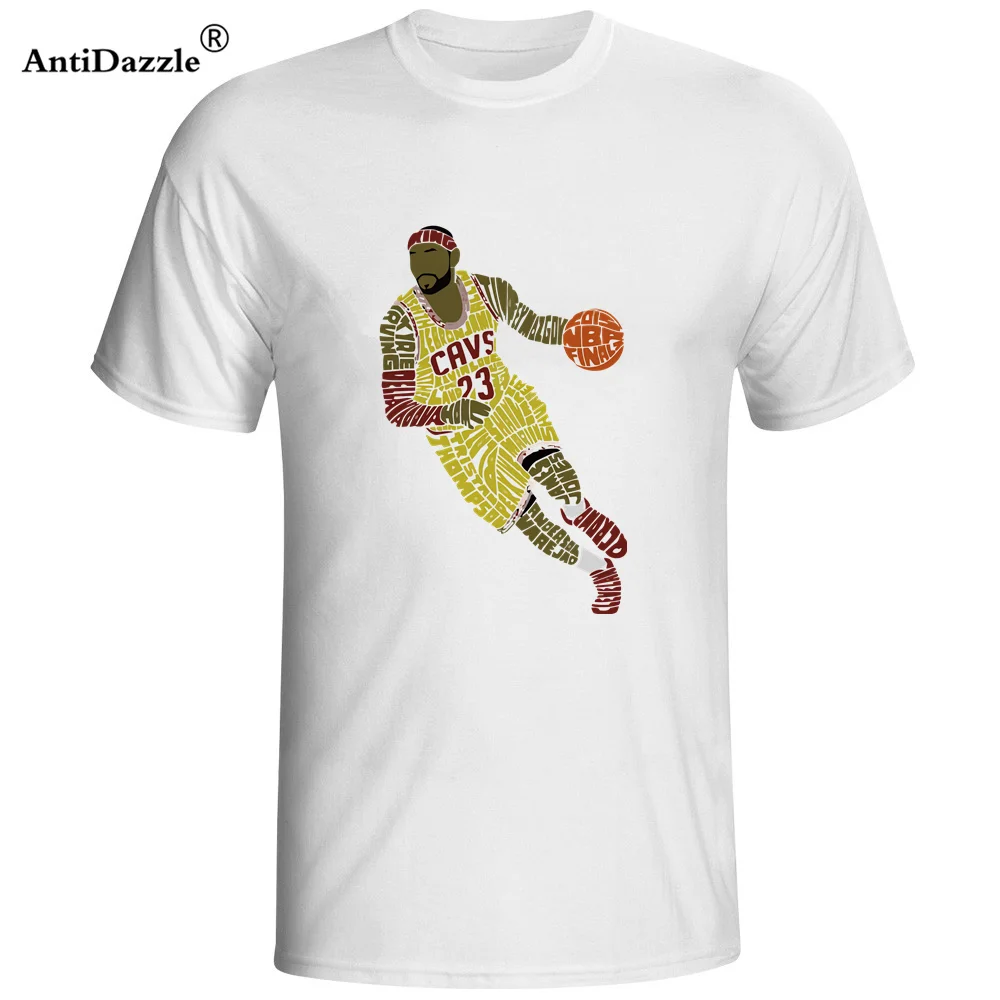 Antidazzle 2017 новая мода LeBron James dribbles дизайн мужская футболка крутые Модные топы