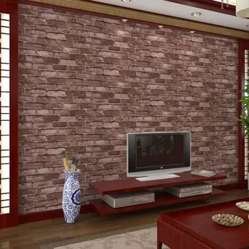 

3D Self-adhesive Wallpaper DIY Wall Sticker Natural Brick Environmental protection PVC Decal Waterproof 45*100CM