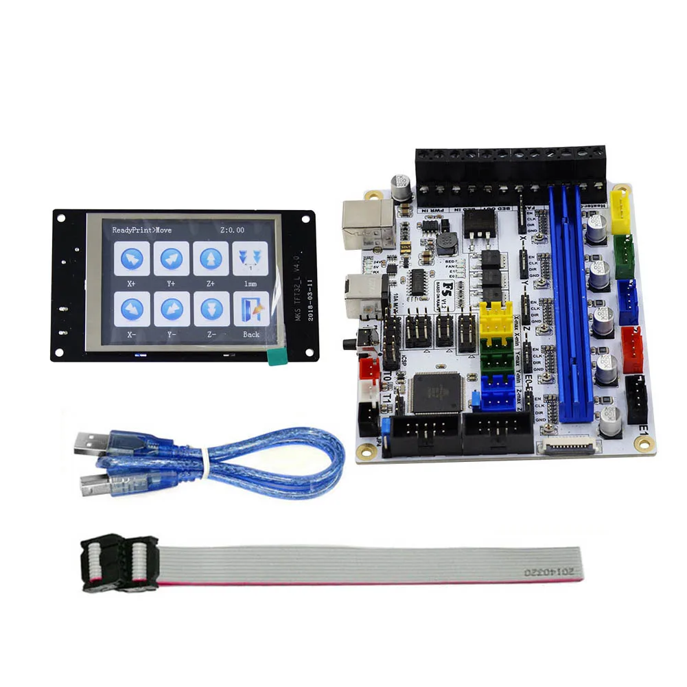 

1 Set 3D Printer Parts F5 V1.2 Motherboard Ramps1.4 MKS Controller Board with TFT32 Display USB Cable EM88