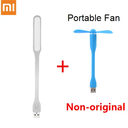 Новое прибытие Xiaomi Мини USB светильник Портативный Светодиодная лампа Xiaomi блестящие светодиодный светильник с переключателем Управление 5V 1,2 W для Мощность банк/промышленный компьютер - Цвет: Xiaomi Light Add Fan