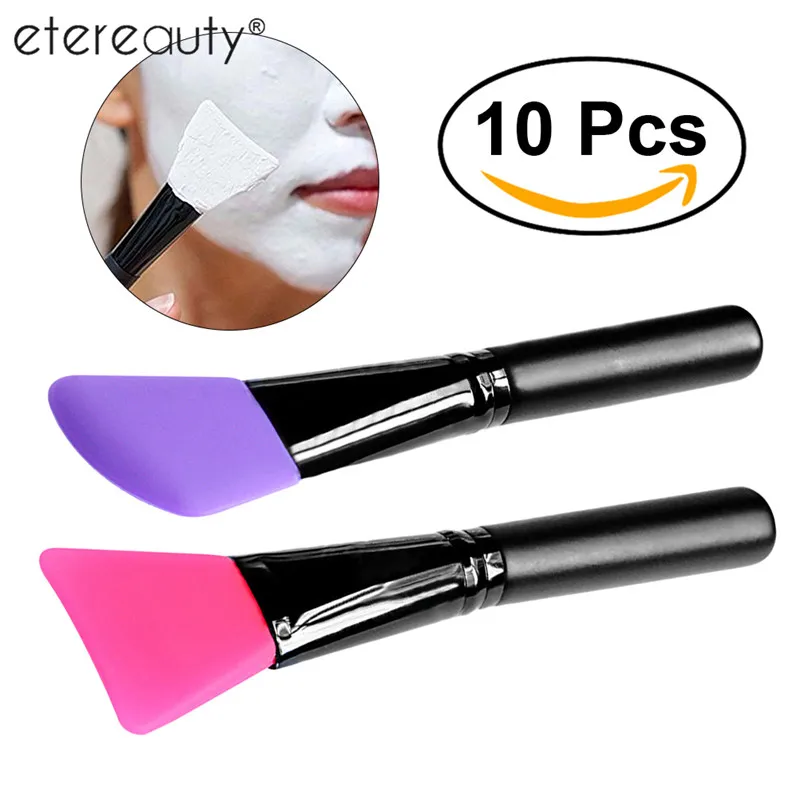 ETEREAUTY 10pcs Face Mask Brush Silicone Facial Hairless Brush Facial