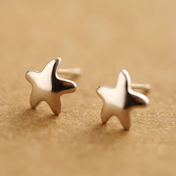 

925 sterling silver starfish earrings fashion simple woman gift