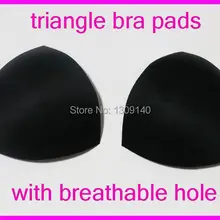 20 пар/лот Для женщин купальник обивка вставки Треугольники губка пенные вставки в бюстгальтер на груди чашки груди lifter для бюстгальтер бикини вставляет