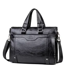 Ретро большой кожаный деловой портфель для ноутбука сумки из натуральной кожи Для мужчин через плечо сумка-мессенджер портфель высокое Ёмкость сумки для путешествий с плечевым ремнем